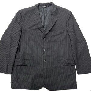 Jos A Bank Sport Suit Jacket Blazer Mens 44R Wool Gray‎ Pinstriped 3 Button